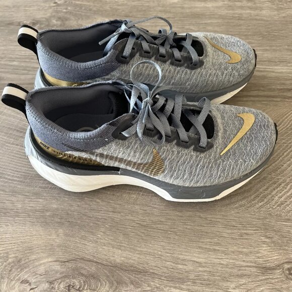 Nike ZoomX Invincible 3 Ashen Slate Metallic Gold Shoes DR2660-400 Womens Size 7 - Picture 4 of 10